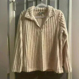 Daisy Fuentes light pale blush long sleeve pullover jacket Women’s med